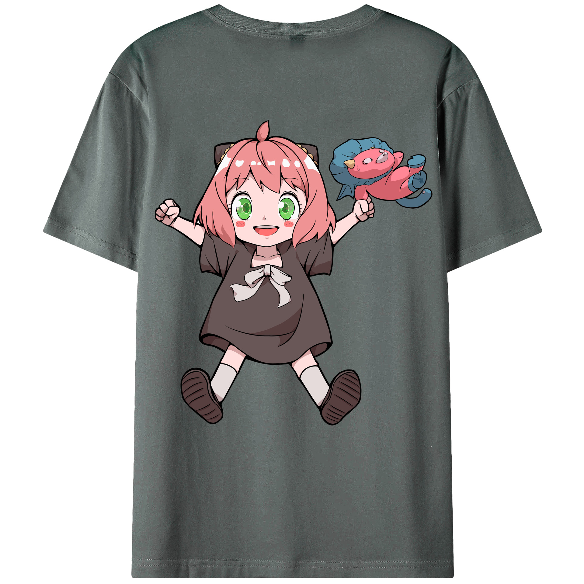 （画像用） SPY×FAMILY间谍家家酒 綿100％ メンズ半袖Tシャツ（バックプリント） 通気性